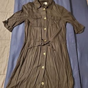 Black button up dress